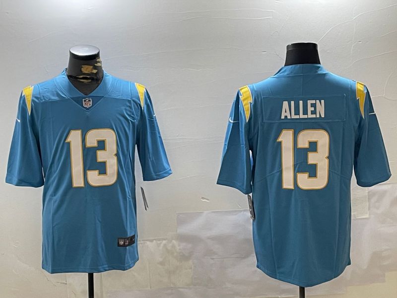 Men Los Angeles Chargers #13 Allen Light Blue Second generation 2024 Nike Limited NFL Jersey style 1->los angeles chargers->NFL Jersey